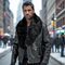 HEED NYC Men's Signature Embossed Leather Moto Jacket